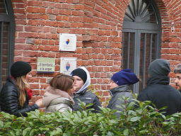 Il bersaglio all'ingresso dell'Ecomuseo del Freidano